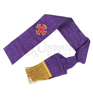 RCC KNIGHT COMPANIONS PURPLE SASH with Cross